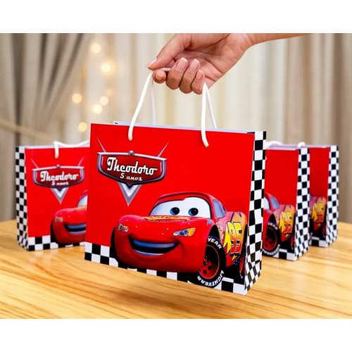 Sacolinhas Personalizada tema CARROS RELAMPAGO MCQUEEN | Personalizados | Lembrancinhas de Festas Pegue e monte