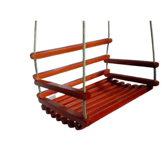 Balanço Infantil Madeira Mogno Reforçado Suporta 100kg 50x40