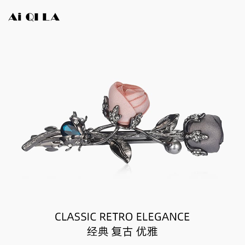 Aiqila/aiqila clipe Horizontal grampo de cabelo clipe superior tamanho pequeno grampo de cabelo primavera clipe coreano