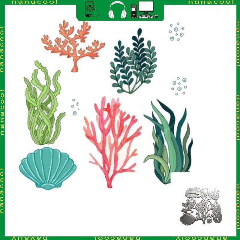 nana Molde Corte Metal Aquático Estêncil Álbum Scrapbooking Cartão