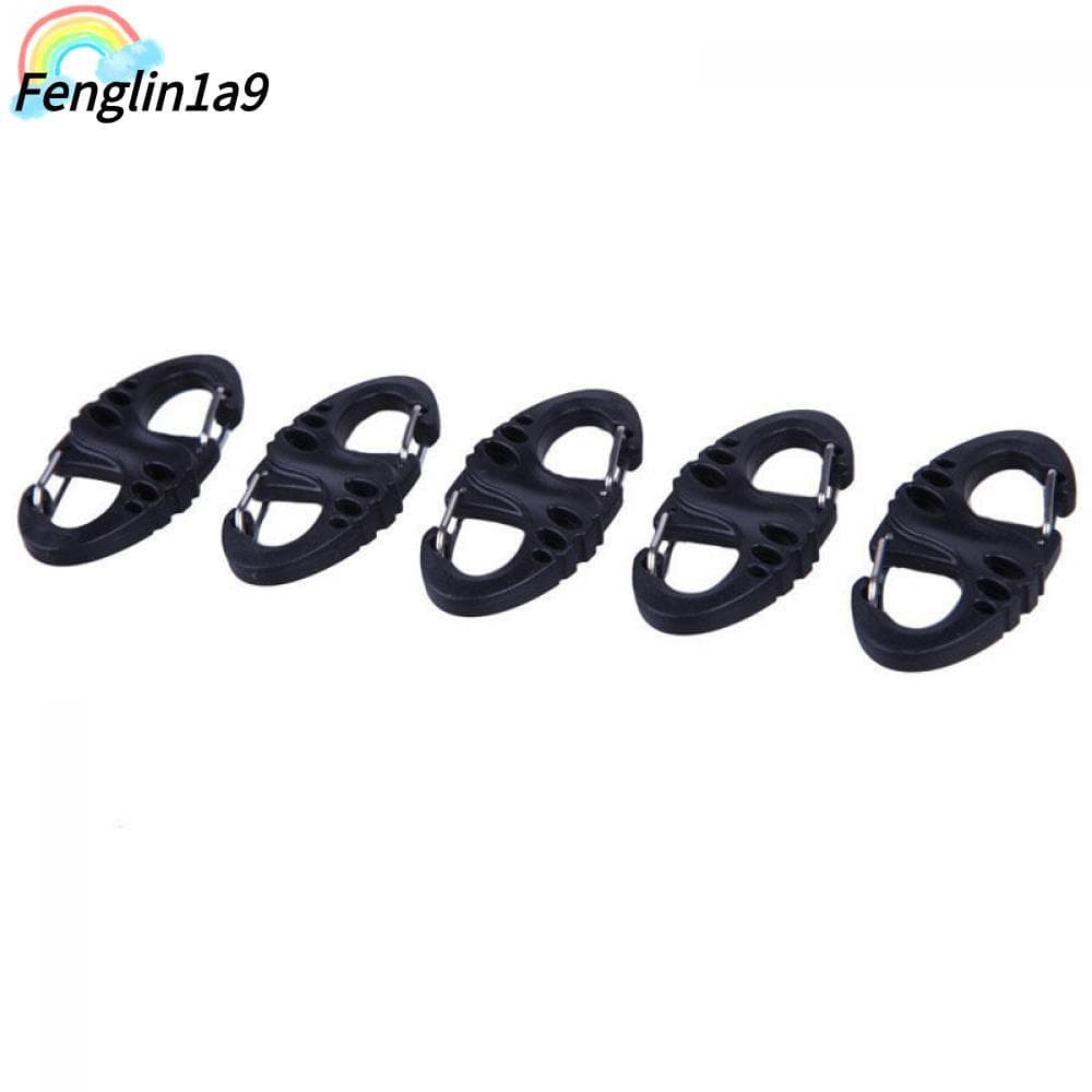 FENGLINA 5PCS/10PCS Mosquetão Tipo S Portátil Esporte Gancho De Escalada Ao Ar Livre