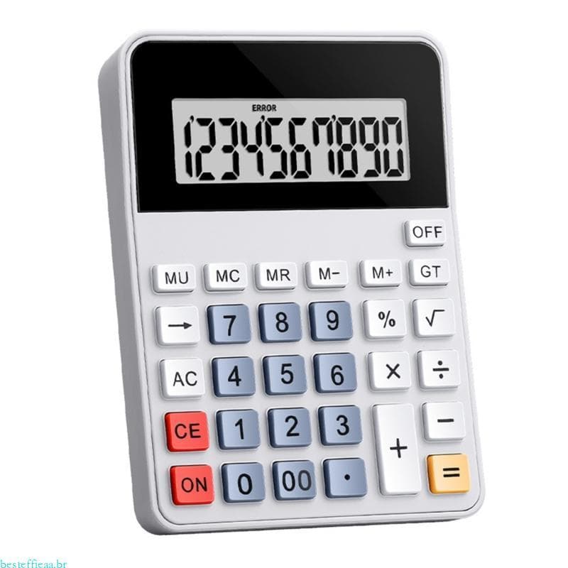 besteffie Calculadora Financeira Profissional 12 Dígitos Design Tela Inclinada Para Escritório