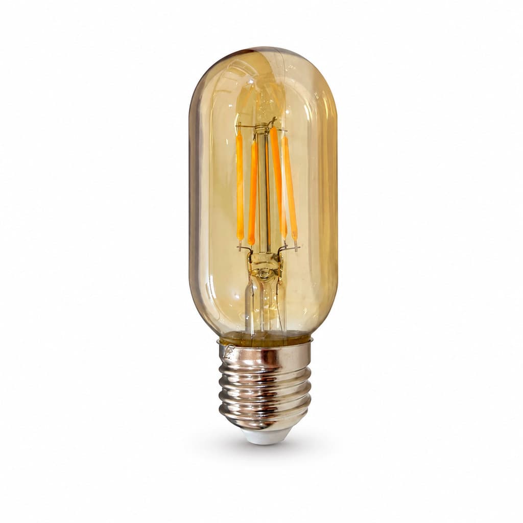 Lâmpada T45 Filamento LED 4W E27 Âmbar 2700K