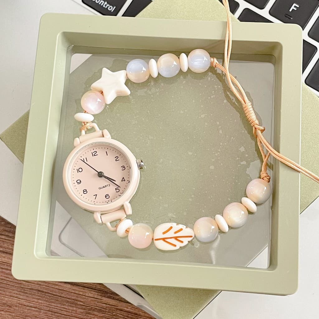 Pulseira de namorada de alto valor relógio feminino júnior estudante do ensino médio jóias ins estilo nicho frisado tran