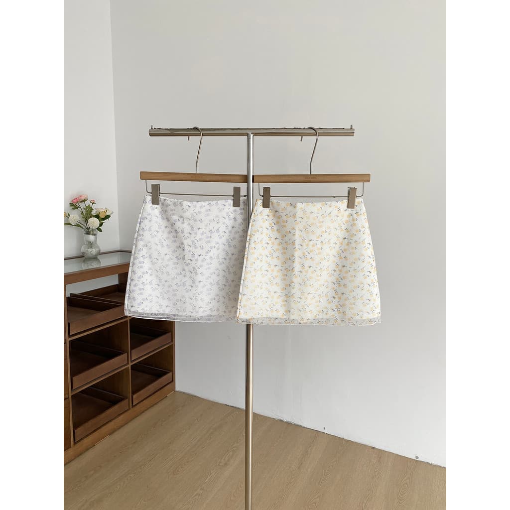 DIYI temperamento cintura alta a linha Floral saia feminina verão estilo coreano fresco mais magro olhar a linha saia cu