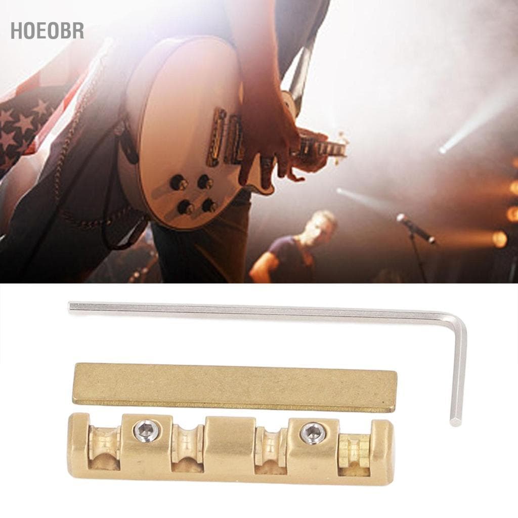 Hoeobr Porca de guitarra hoeobr 42mm substituição de ponte de latão ajustável para guitarras elétricas ST