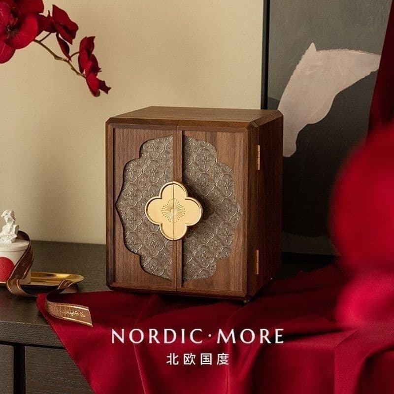 Caixa de armazenamento de jóias High-End requintado estilo chinês jóias colar de jóias chinesas grande capacidade Retro