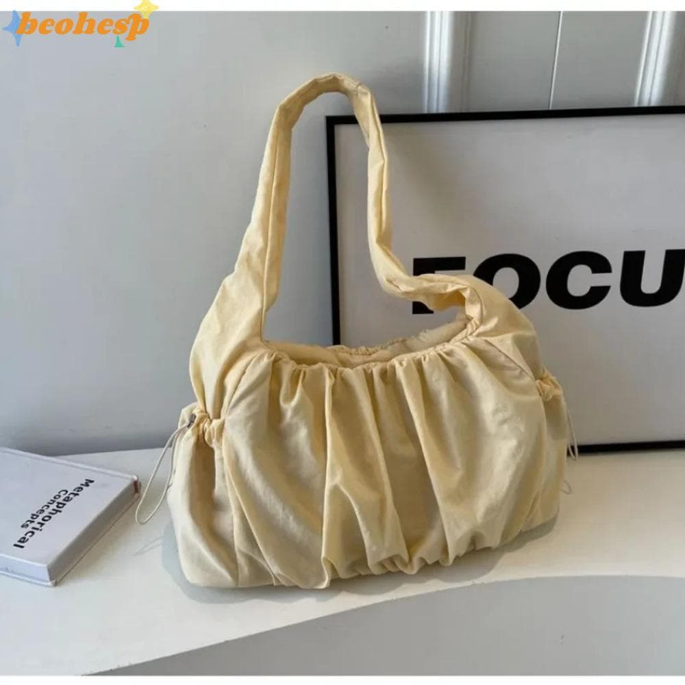 BEOHESP Bolsa Feminina , De Pano De Nylon Durável De Grande Capacidade Sólida De Classe De Estudante De Um Ombro