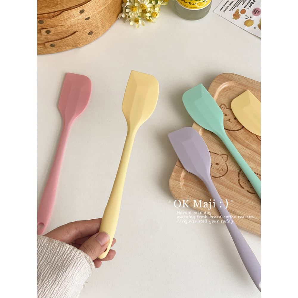 Espátula macia de Silicone de uma peça, espátula grande doméstica, ferramentas de cozimento, espátula de creme, espátula