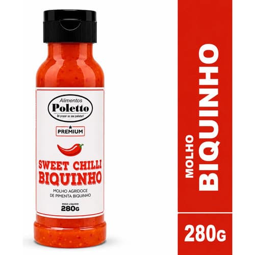 Molho Churrasco Pimenta Biquinho Sweet Chilli Poletto - 280g