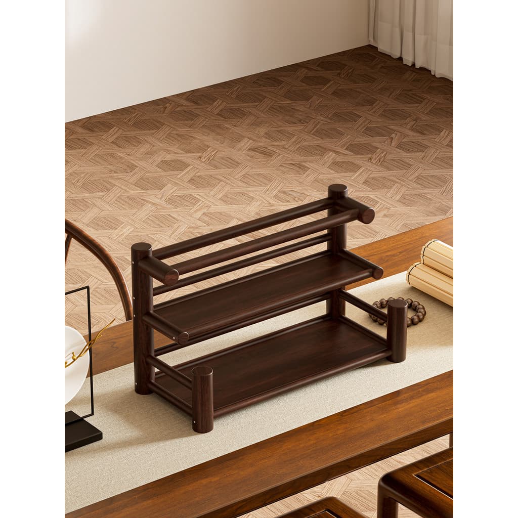 Rack de bule de mesa escritório pequeno Bogu rack de chá conjunto de chá rack sala de chá mesa de chá rack de armazename