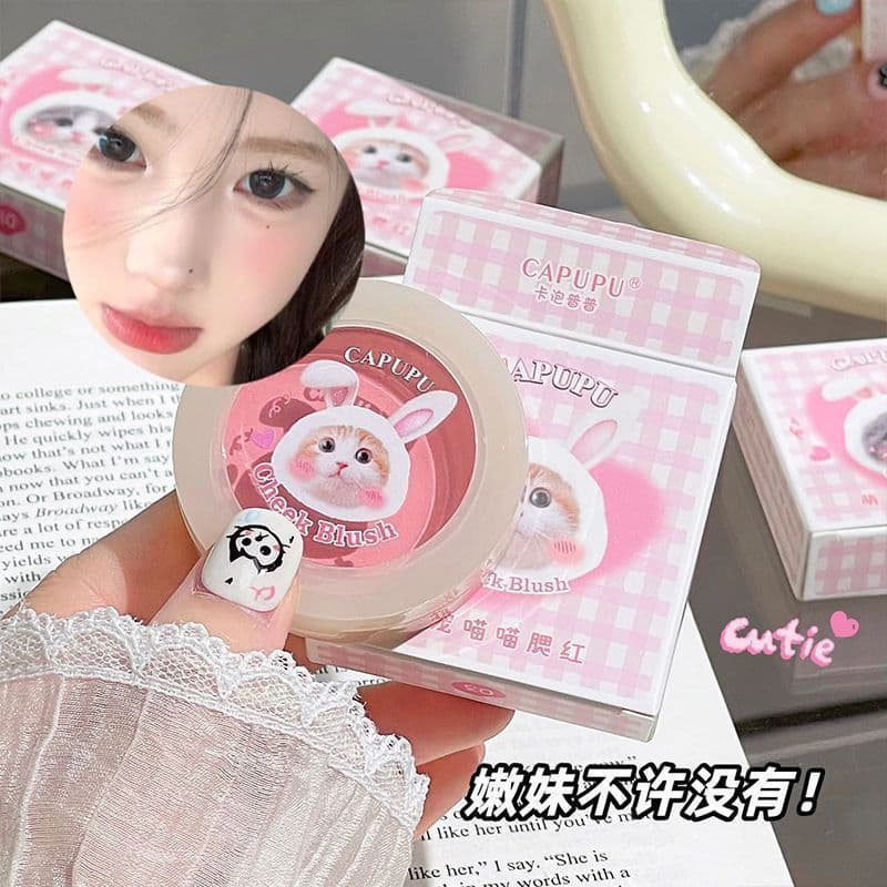 Bonito animal de estimação Meow monocromático Blush baixo saturado puro desejo fosco contorno Natural festa estudante ba