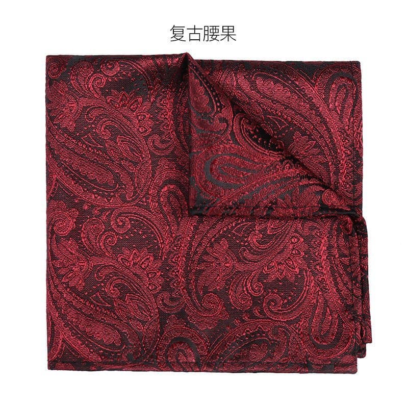 Lenço de bolso com padrão retrô britânico, lenço de bolso para terno masculino, lenço de peito para vestimenta formal es