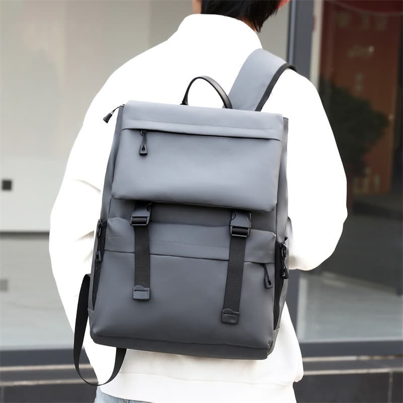 Mochila impermeável masculina de negócios computador mochila feminina 53cm couro Commuter meninos High-End mochila mascu