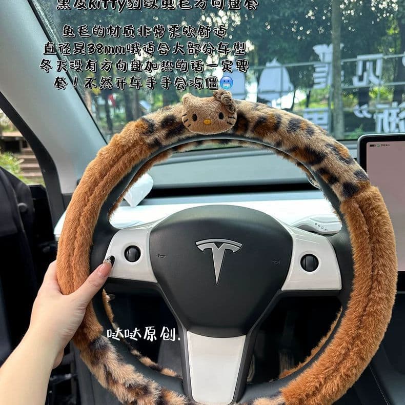Novo estilo Dada Original Couro Preto Estampa de Leopardo gatinho Pele de Coelho Capa de Volante Outono Inverno Quente C