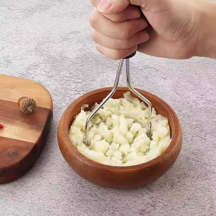 Amassador Batatas Legumes Feijão Aço Inox Cabo De Plastico
