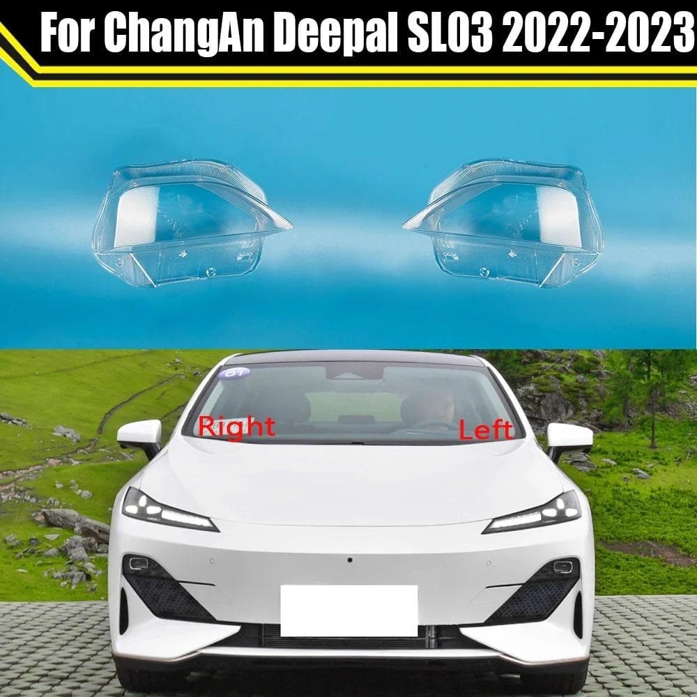 Para ChangAn Deepal SL03 2022 2023 Abajur Transparente Do Carro Capa De Lâmpada Sombra Farol Lente Clara Escudo