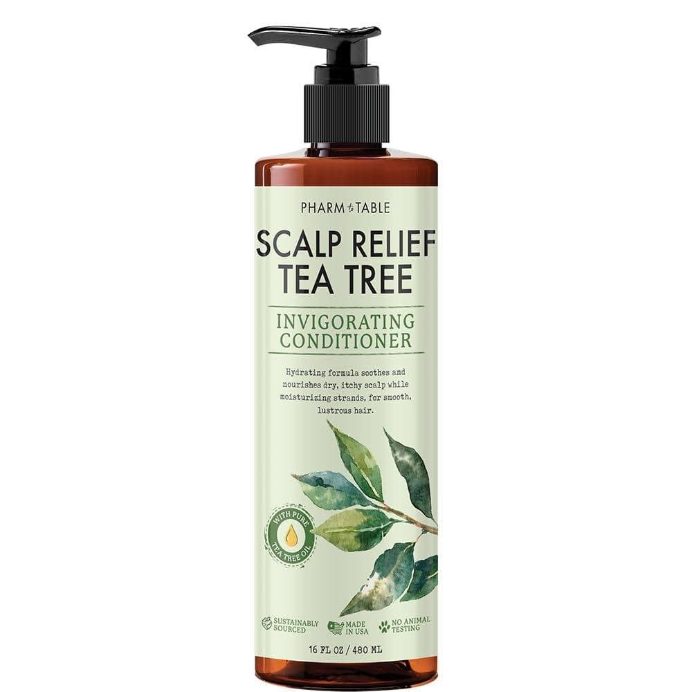 Condicionador Capilar PHARMTOTABLE Tea Tree para Homens e Mulheres, Condicionador e agente calmante para o couro cabelud