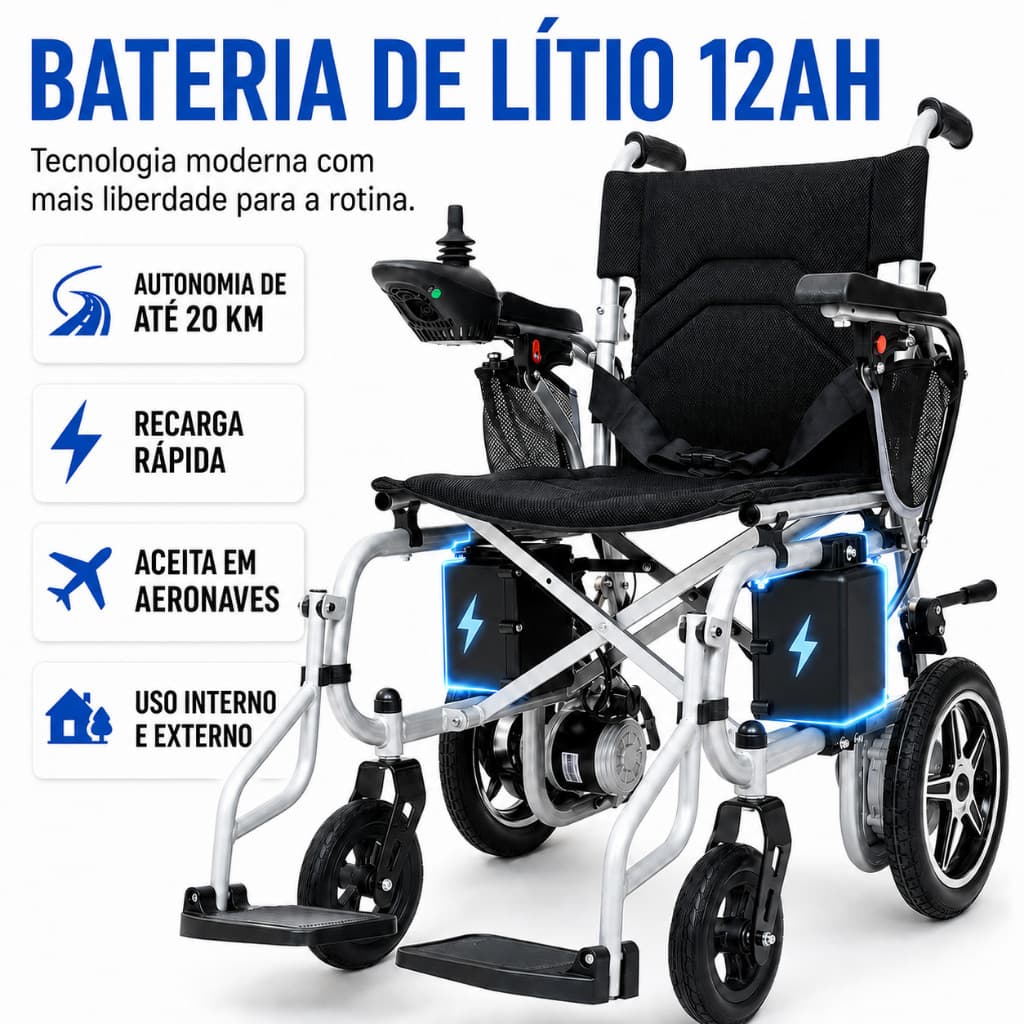 Cadeira De Rodas Motorizada W208e Potência E Conforto