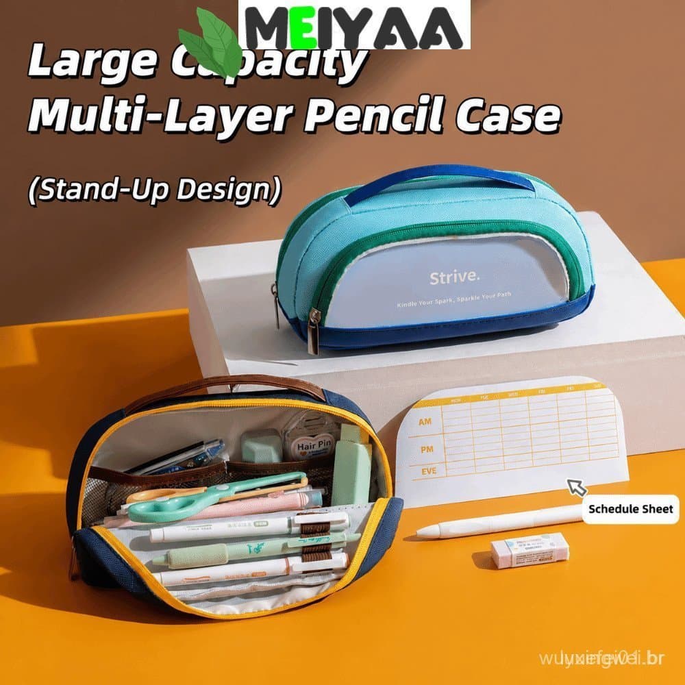 Bolsa Para Caneta MEIYAA , Lápis De Camada Dupla Dopamina , De Armazenamento De Papelaria De Grande Capacidade Classific
