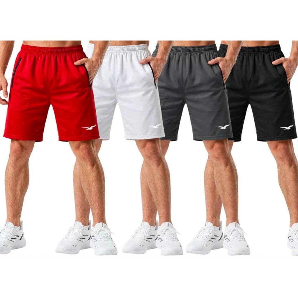 Kit 4 Bermudas Masculina Chimpa Shorts Esportivo para Academia Corrida Casual