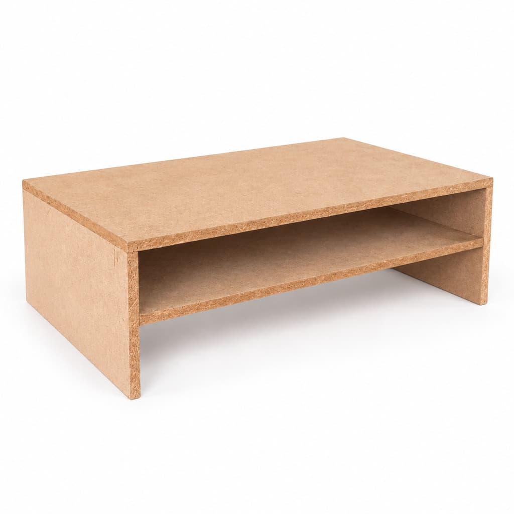 Suporte para Monitor em MDF Cru Base Elevatória Organizador Mesa Home Office Escritório