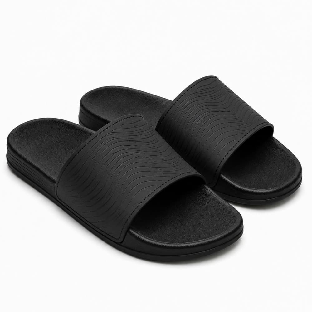 Chinelo Slide Masculino Preto Confortável Antiderrapante Leve Casual Macio Dia a Dia