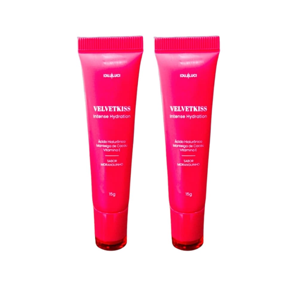 Kit 2x Hidratante Labial Luci Luci Ácido Hialurônico Morango
