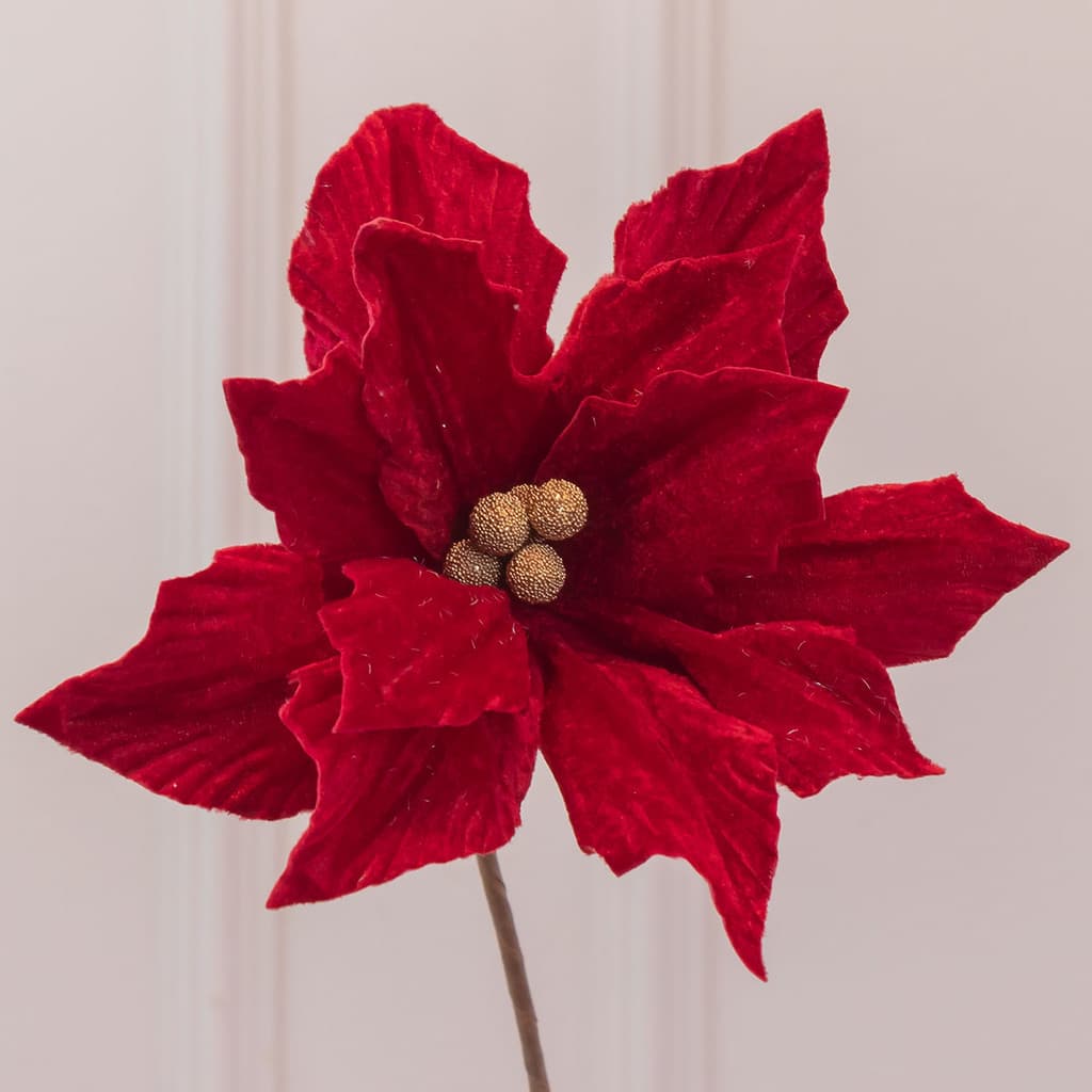 Poinsétia Decorativa de Natal Aveludado Vermelho 60cm (Florarte)