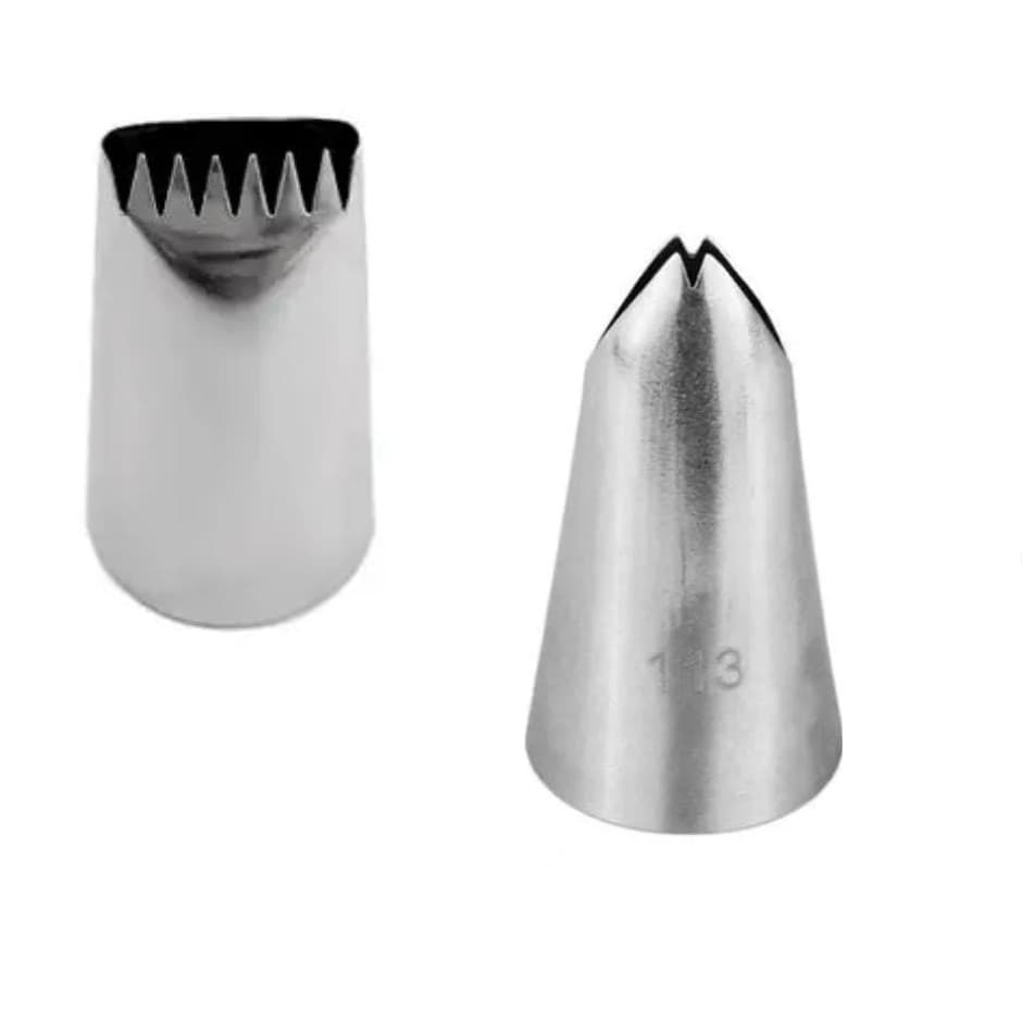 Bicos Para Confeitar cesta e Folha 113 Inox grandes