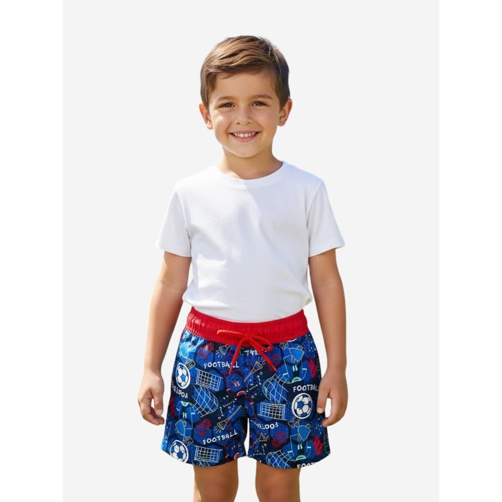 Bermuda Infantil Estampada Futebol Tip Top Confortável Kids