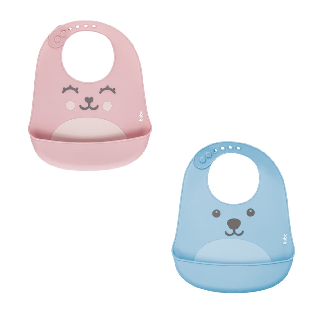 Babador De Silicone Carinhas Gumy Com Pega Migalhas Buba Introdução Alimentar