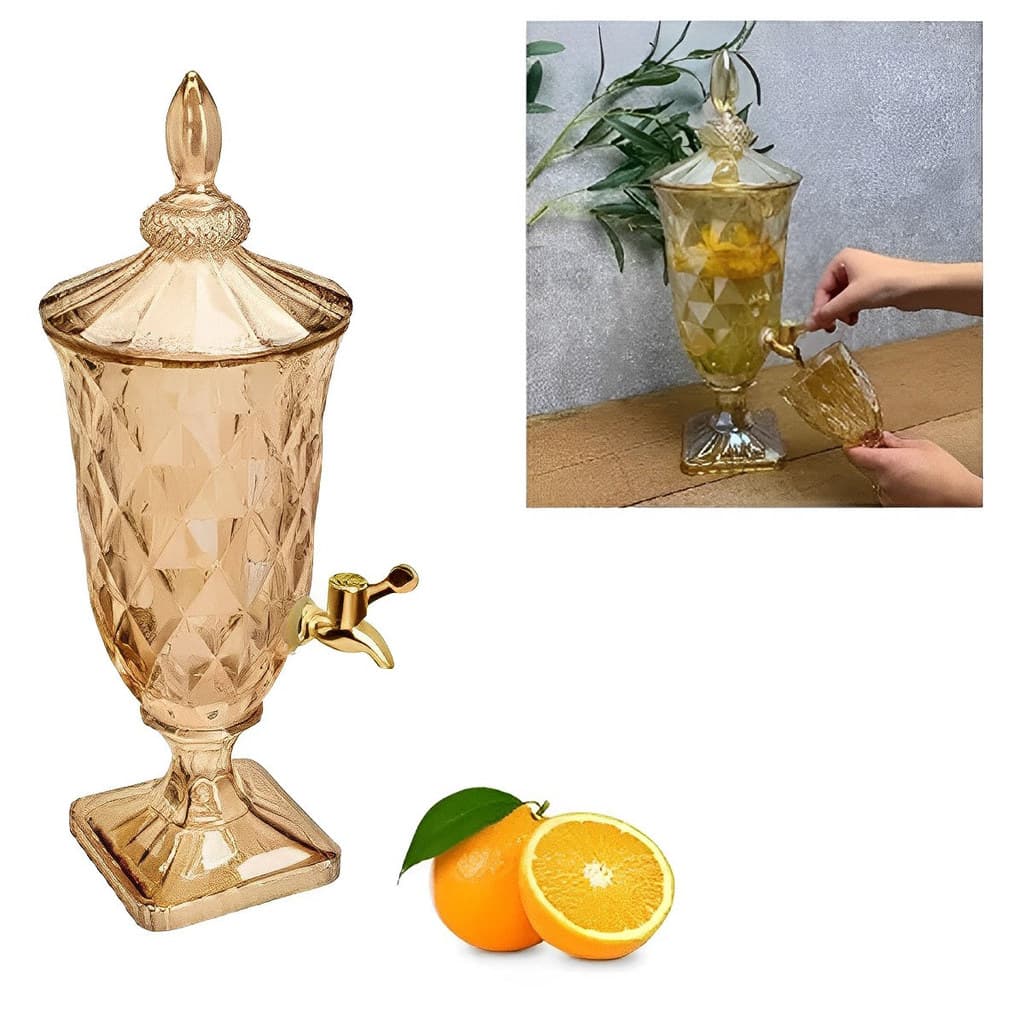 Suqueira de Vidro Cristal Sodo-Cálcico 3l âmbar alto relevo