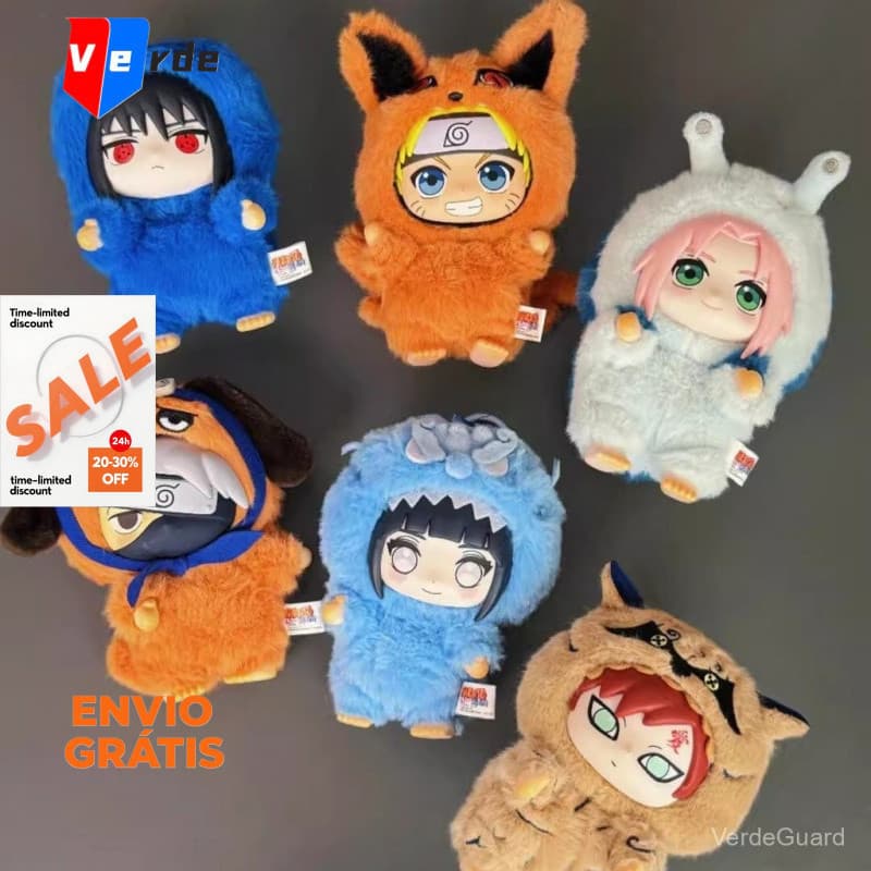 Caixa Misteriosa Colecionável Naruto Shippuden-Boneca De Pelúcia + Adesivos Exclusivos , Presente Perfeito Para Festa De