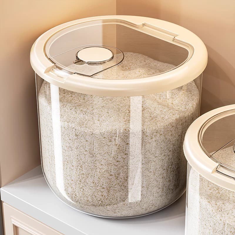 Balde de arroz selado doméstico 2026 novo estilo de armazenamento ferramenta útil à prova de insetos à prova de umidade
