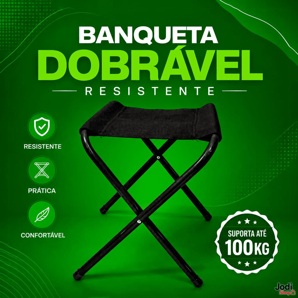 Banqueta Mini Portátil Para Acampamento Mini Banco Dobrável Leve