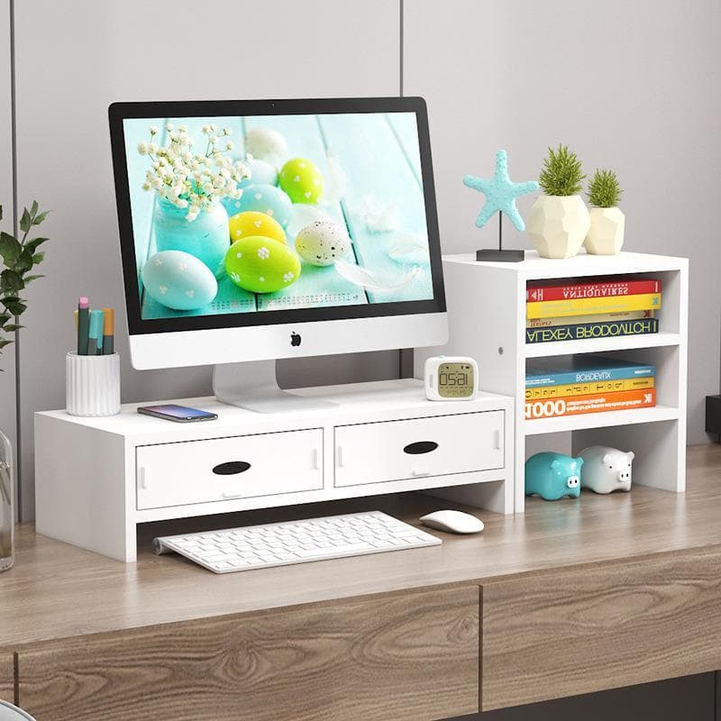 Computador de mesa elevado rack Monitor suporte rack tela Base elevada escritório desktop prateleira