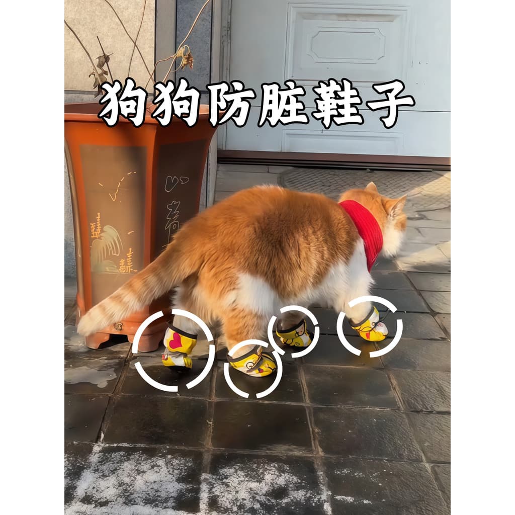 Sapatos para cães pequenos anti-sujo não pode cair fora dos pés Outing pé capa Teddy Bichon Pomeranian anti-queda sapato