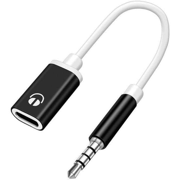 Adaptador de Conector para Fone de Ouvido, Cabo de Áudio de 3,5mm Macho para Tipo C Fêmea, Adaptador USB C para Auxiliar