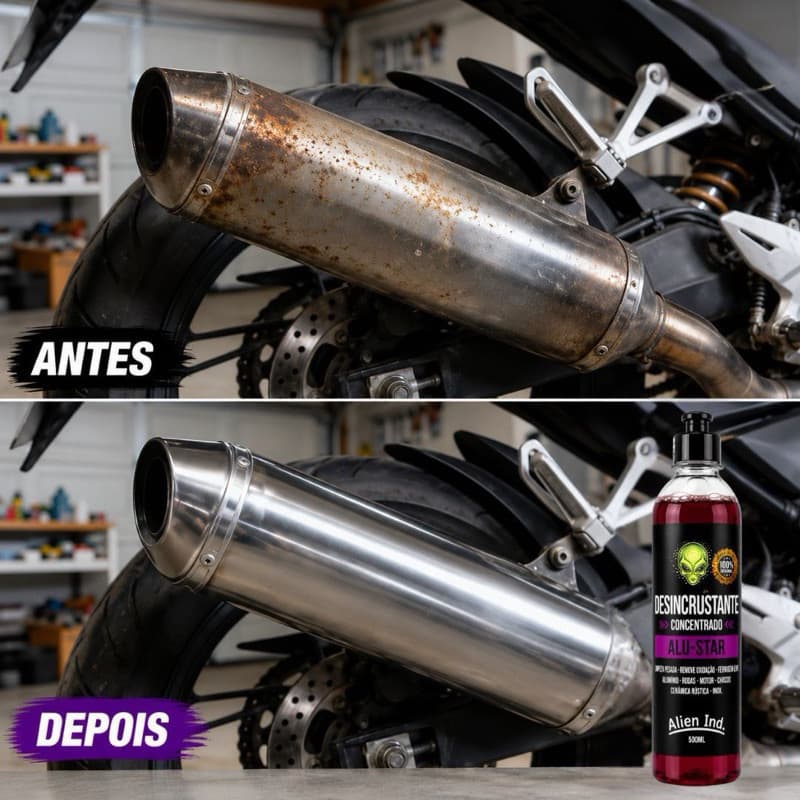 Removedor de Ferrugem Alien Ind Limpa Alumínio Inox Rodas Chassi Moto e Carro 500ml