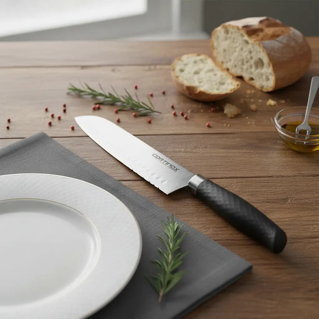 Faca Fatiadora Corte Inox Bravo Profissional Faca Chef 33 Preto