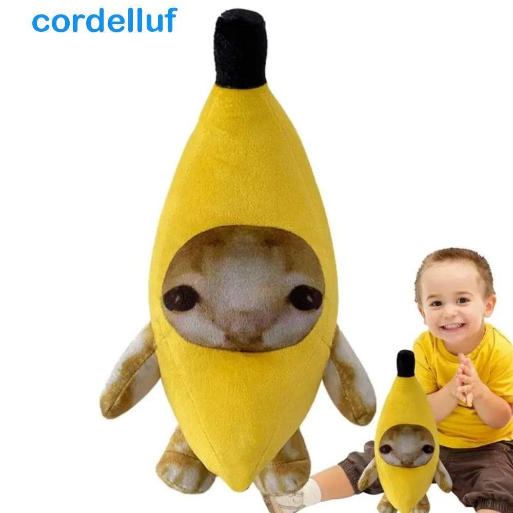 CORDELLUF Banana Gato Brinquedo De Pelúcia , Boneca Feliz Chorando Animais