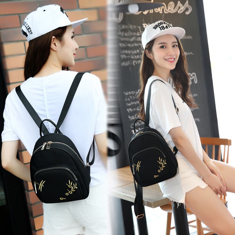 Mochila feminina 2025 novo estilo elegante All-Match pequena mochila de viagem estudante universitário mochila leve à pr