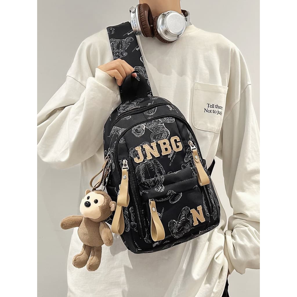 Juventude saco de peito meninos grande capacidade de alto valor Casual Commuter bolsa de ombro masculino ciclismo mochil