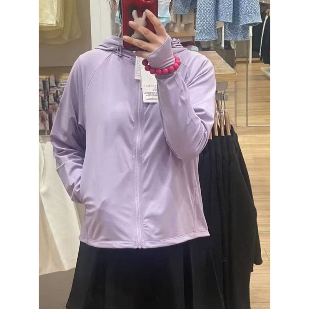 2024 primavera verão senhoras Anti-ultravioleta zíper com capuz UV roupas de pele de secagem rápida respirável protetor