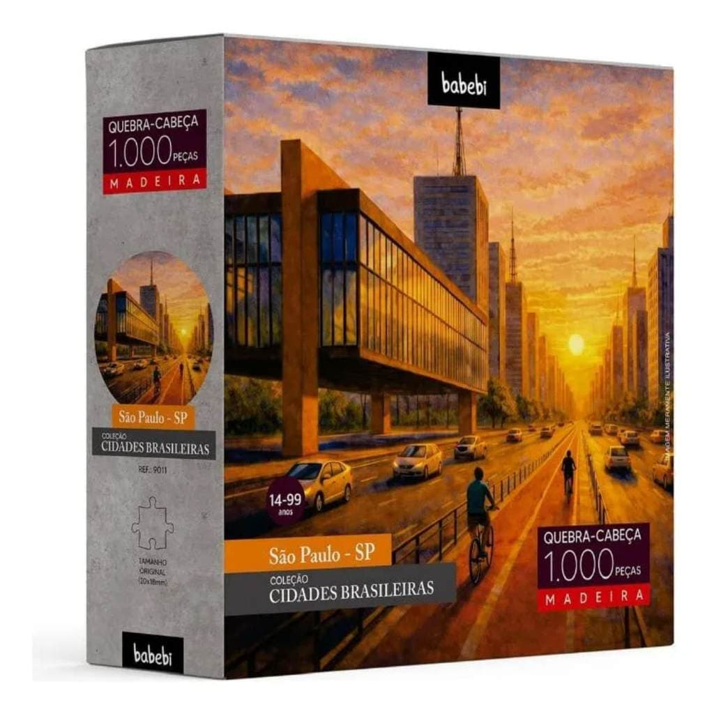Quebra Cabeça São Paulo - 1000 Peças - Babebi NB