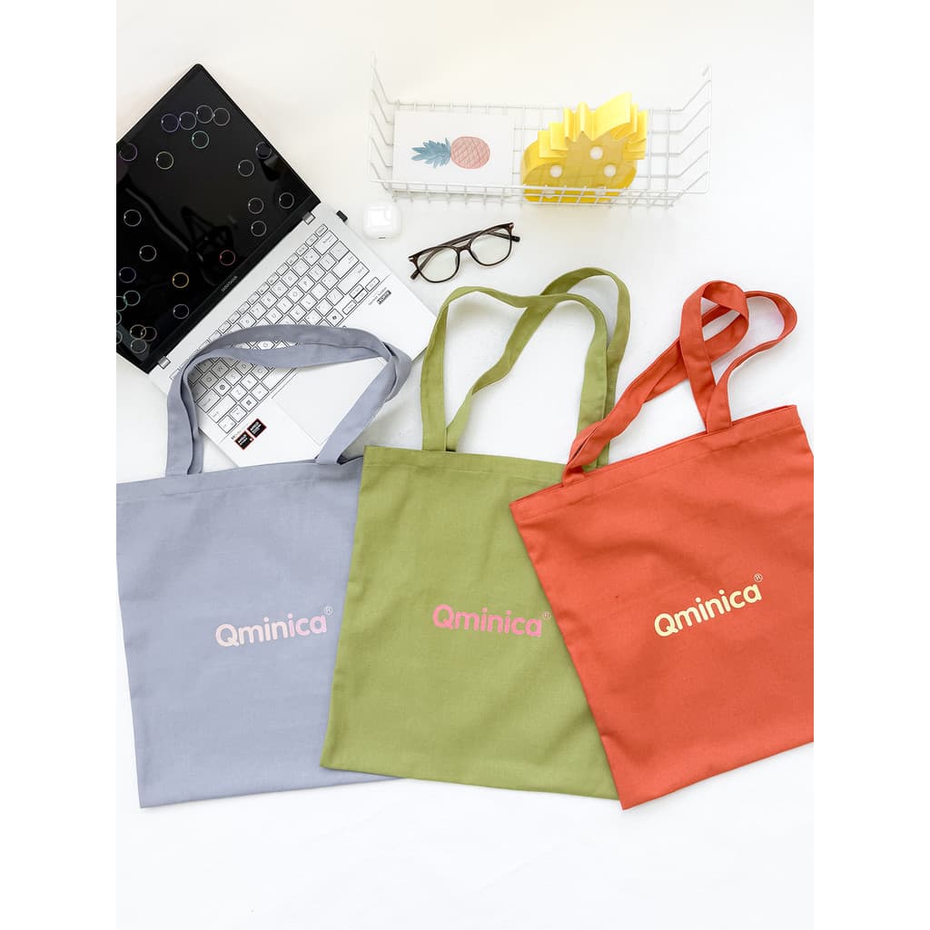 QMINICA Original bolsa de lona feminina grande capacidade Casual bolsa de ombro moda dopamina All-Match bolsa de lona