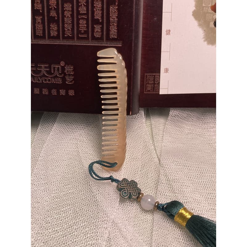 Pente de chifre Natural tamanho pequeno corrente do telefone móvel pingente BJ crescente sobrancelha pente sobrancelha s