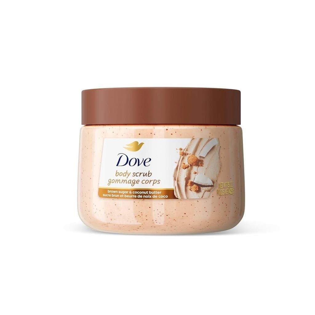 O Esfoliante Corporal Dove Brown Sugar Coconut Oil esfolia e nutre profundamente a pele, deixando-a macia e brilhante 15