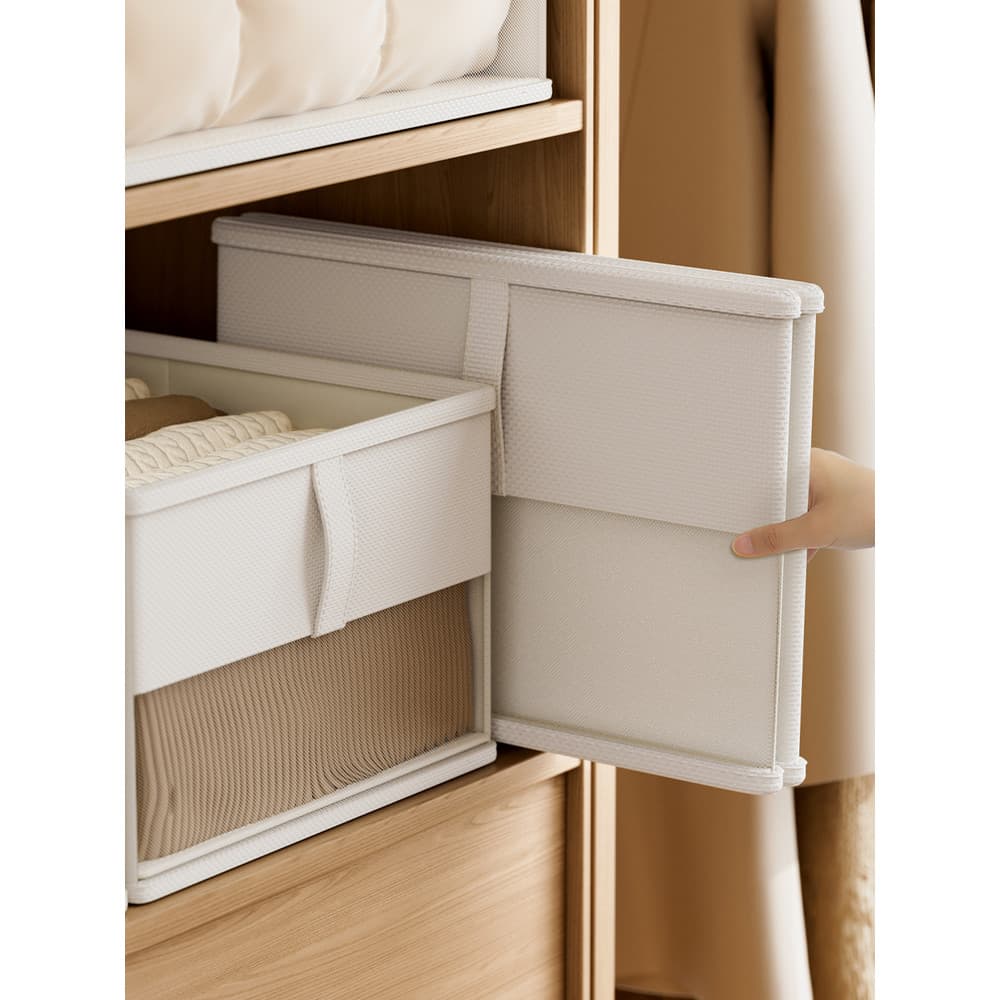 Cesta de armazenamento de roupas, armazenamento doméstico, guarda-roupa, calças, caixa de armazenamento em camadas, dobr